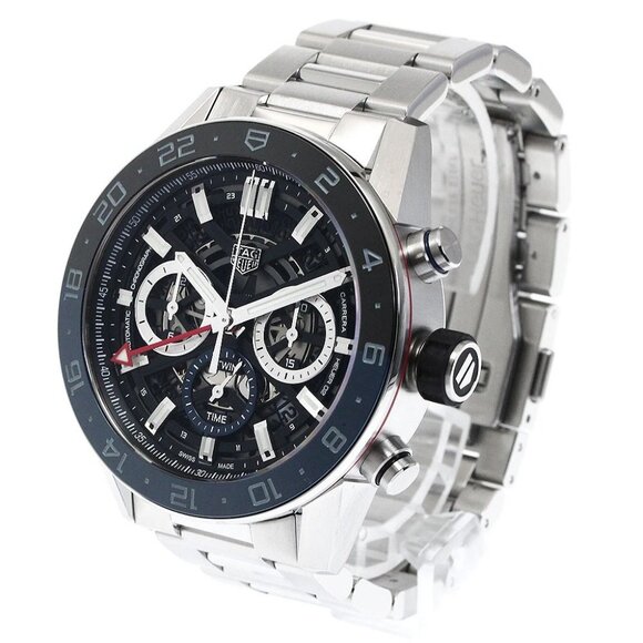 TAG HEUER Carrera Caliber Heuer02 CBG2A1Z GMT chronograph Automatic Men's - Picture 1 of 7